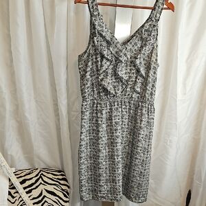 Mossimo Supply Co. Monochrome Textured Midi Dress Sz L
